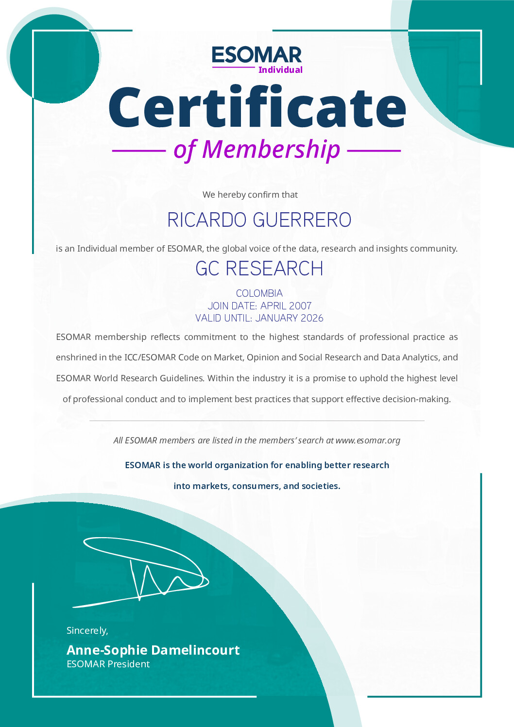 EsomarCertificate2026